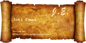 Jekl Emma névjegykártya